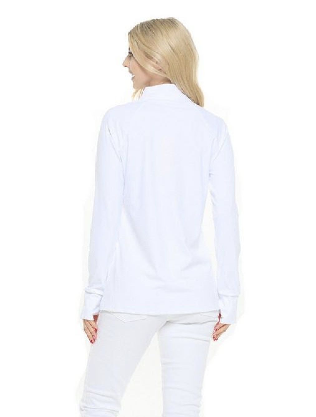 SCARLETT CUFFED SLEEVE PULLOVER WHITE