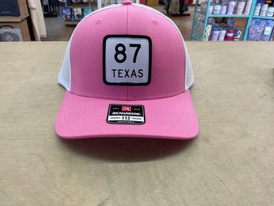 Richardson 112 Highway 87 Trucker Cap Hot Pink/White