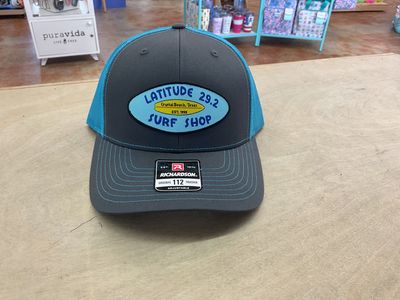 Richardson 112 Latitude OG Logo Charcoal grey/neon blue