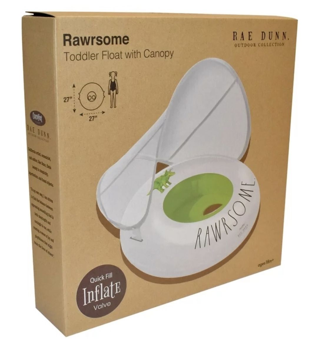 TODDLER FLOAT W/ CANOPY- RAWRSOME