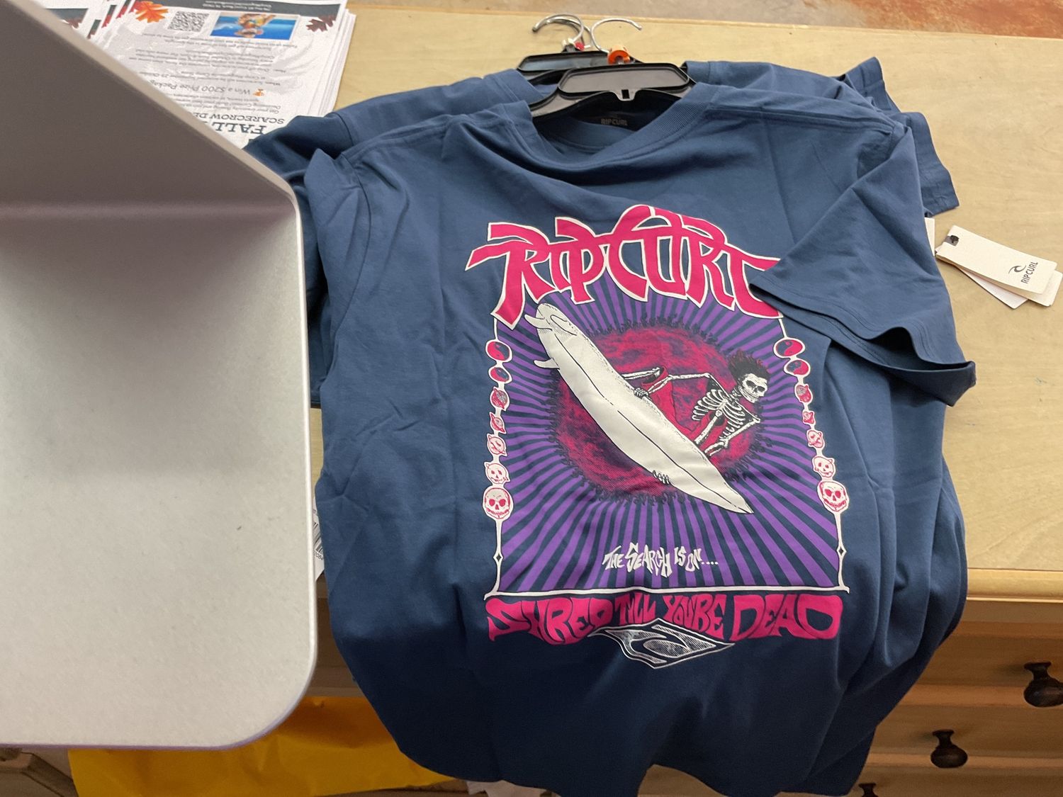 RIP CURL SHRED TILL DEAD TED WAHED NAVY