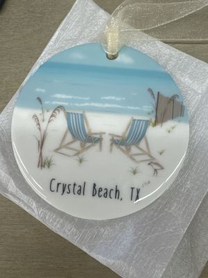 Beach chair, ceramic ornament