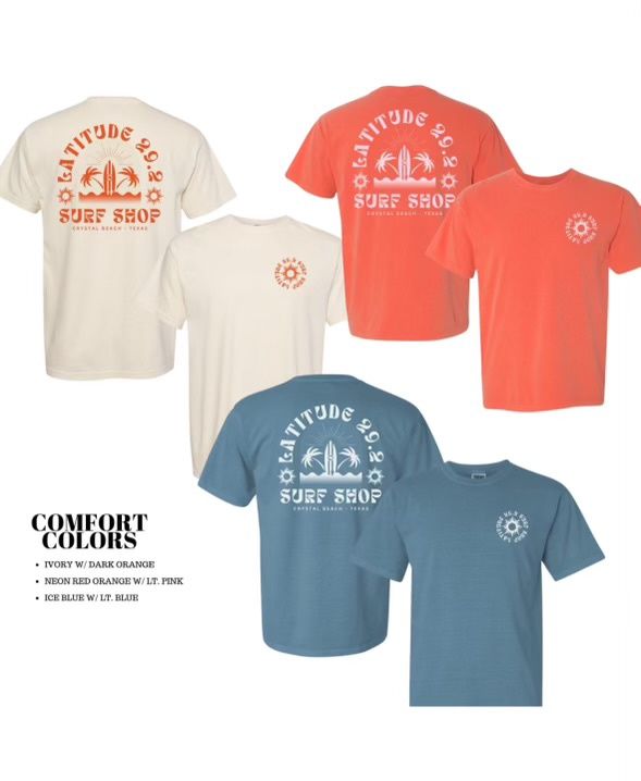 LATITUDE PALMS AND SURFBOARDS TEE