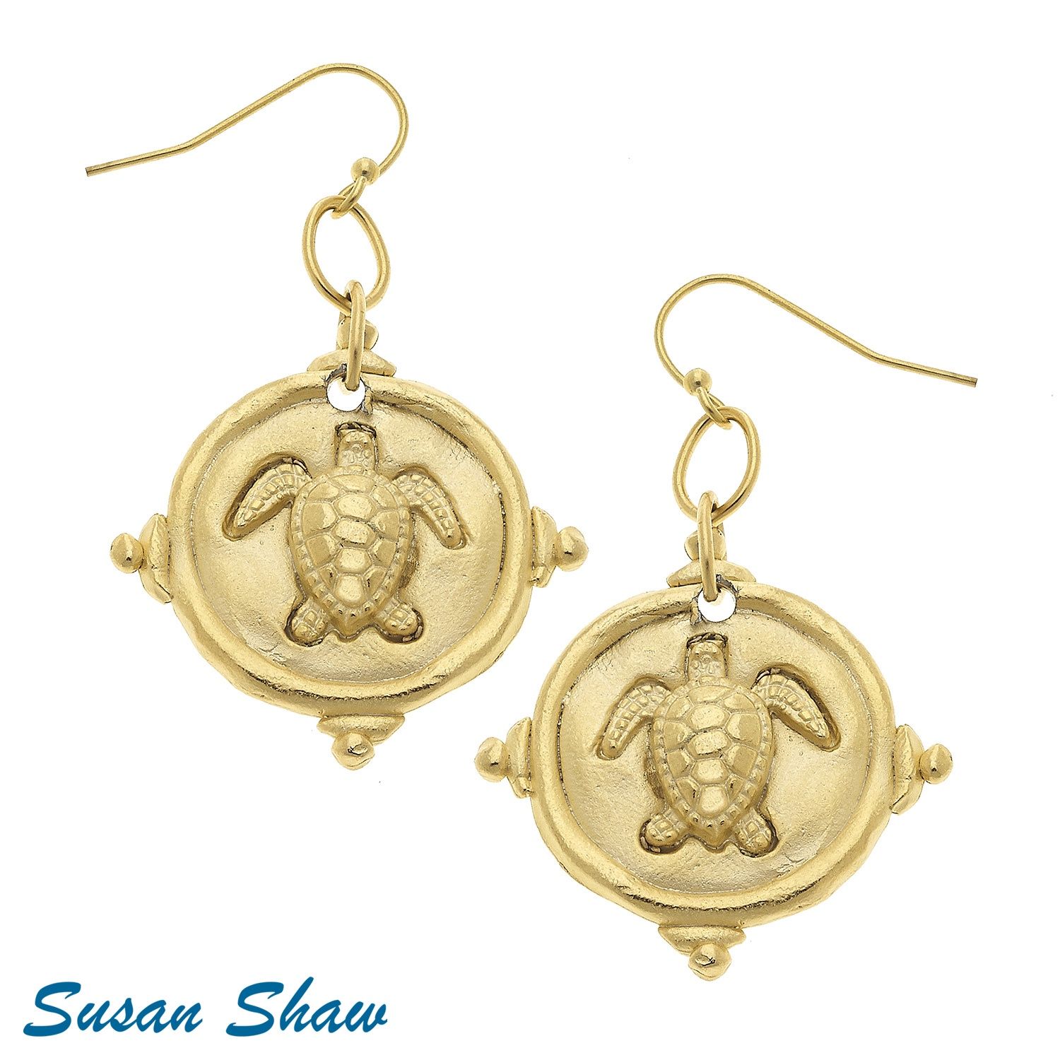 GOLD ON WIRE EARRINGS