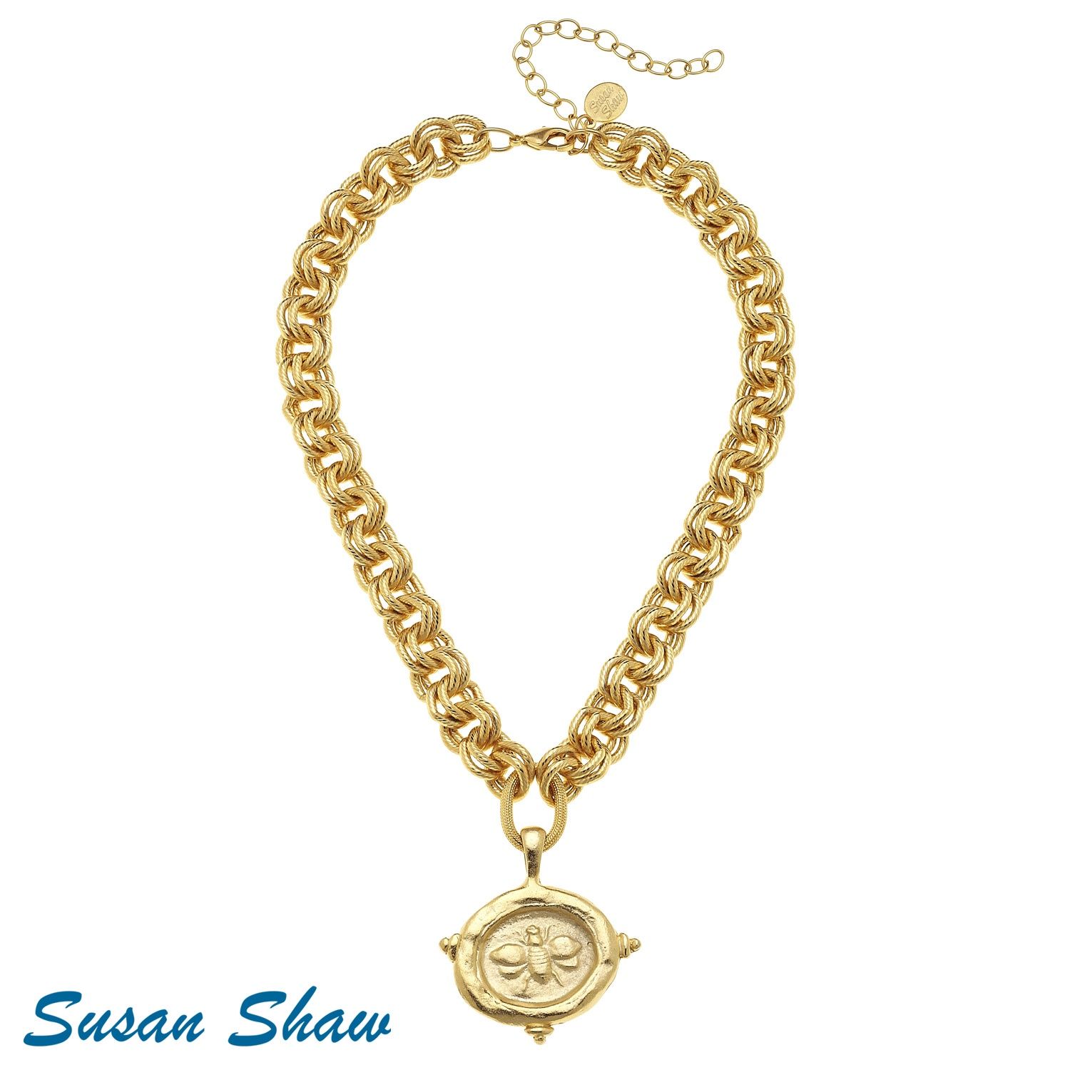 GOLD INTAGLIO NECKLACE