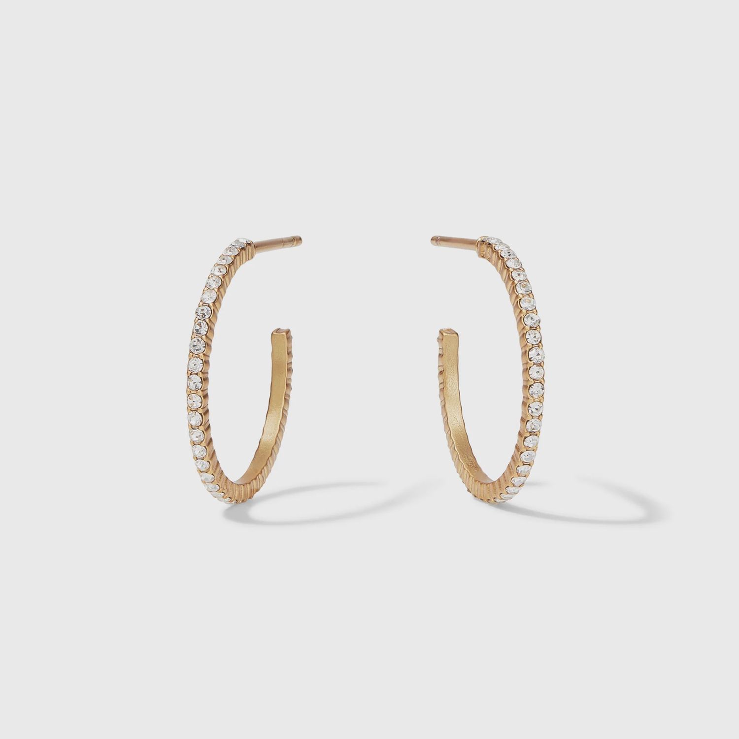 JULIE VOS WINDSOR HOOP CUBIC ZIRCONIA