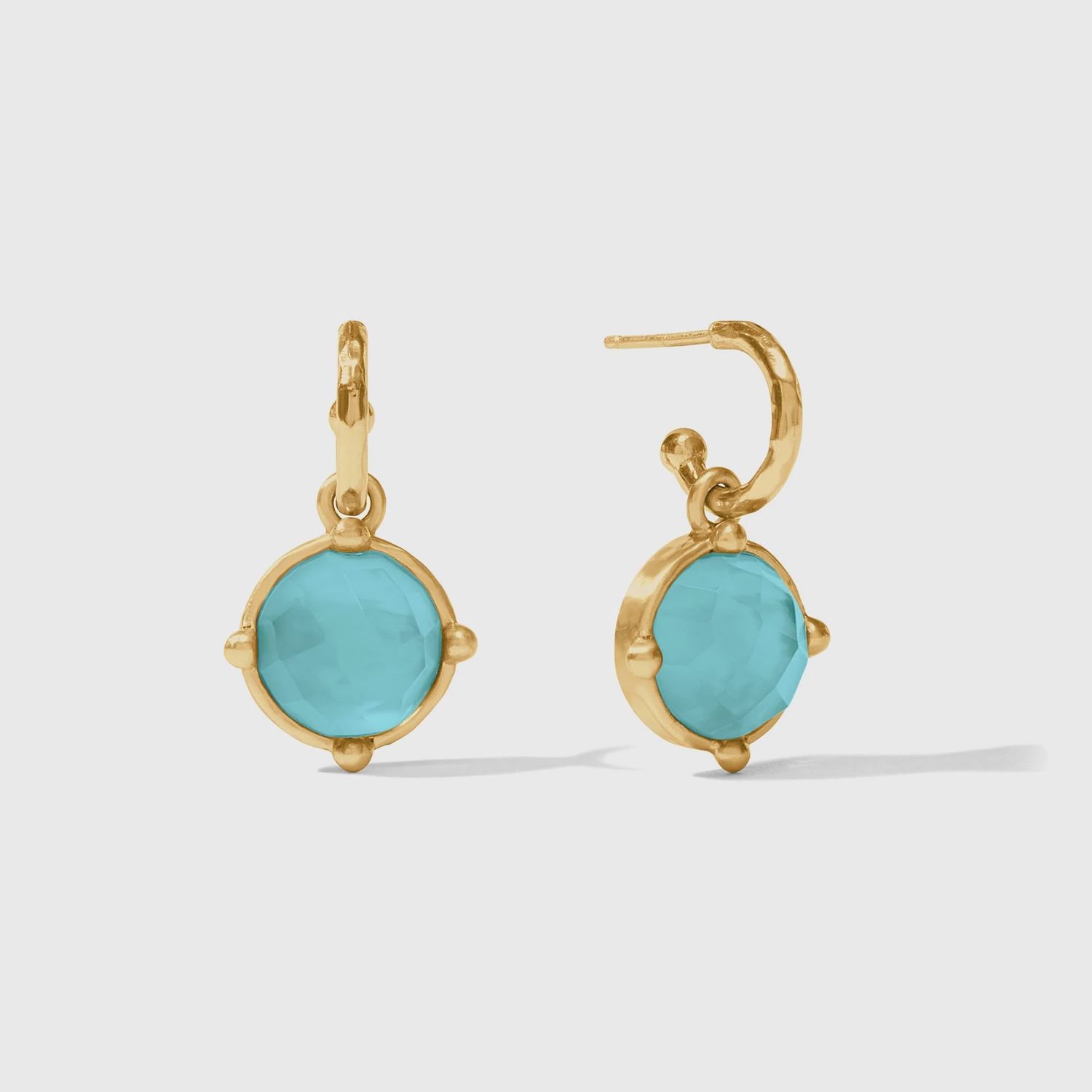 JULIE VOS HONEYBEE HOOP &amp; CHARM EARRING