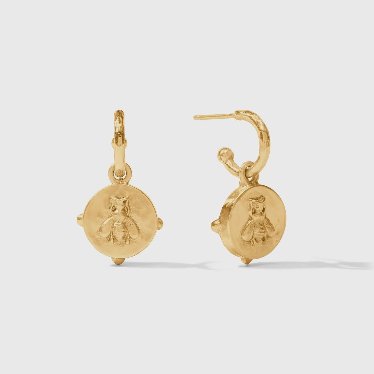 JULIE VOS HONEYBEE HOOP &amp; CHARM EARRING
