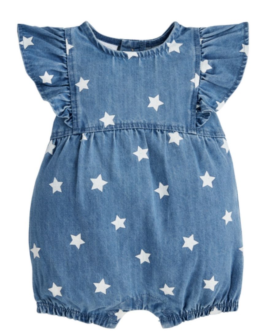 Mud Pie DENIM STAR ROMPER MP