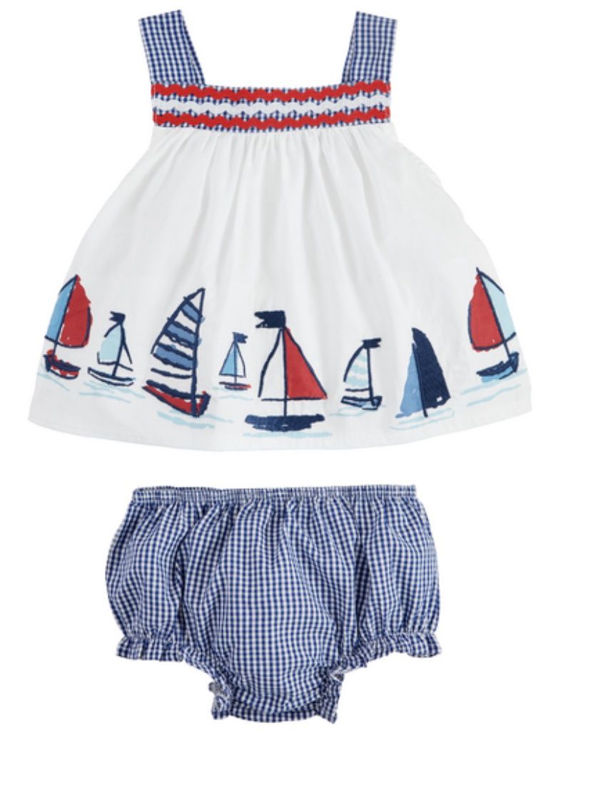 Mud Pie Sailboat Pinafore Set
