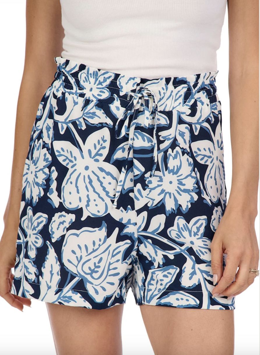 Mud Pie Marlo Printed Shorts Navy