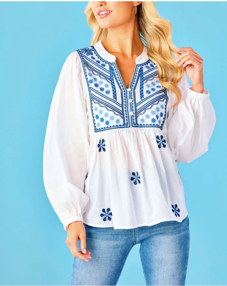 Mud Pie Margeaux Embellished Top
