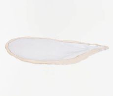 Oyster-Shaped Serving Plate, Ceramic Veutrals