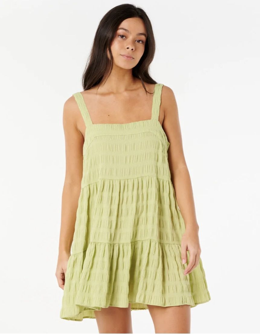 RIP CURL CALA NIGHTS SEERSUCKER MINI DRESS