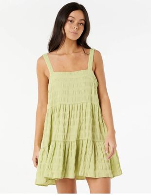RIP CURL CALA NIGHTS SEERSUCKER MINI DRESS