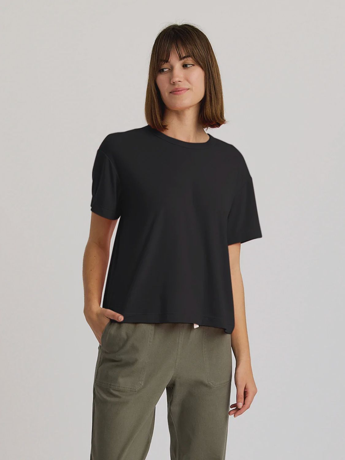 FREE FLY WOMEN’S ELEVATE LIGHTWEIGHT TEE, Color: BLACK, Size: XS