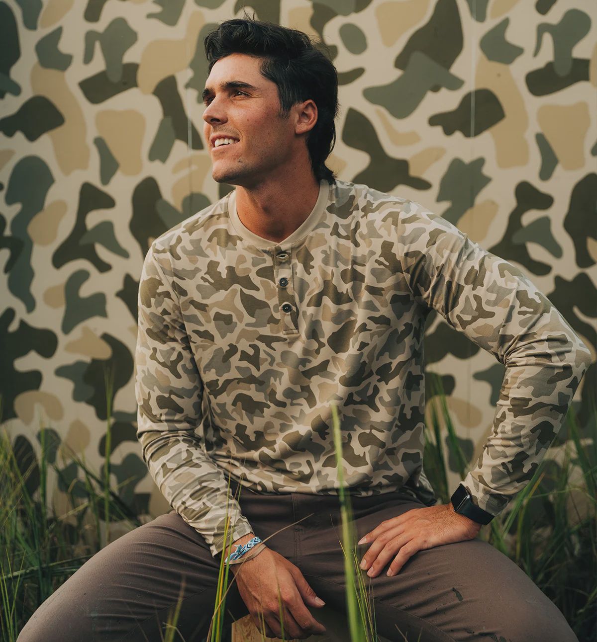 FREE FLY MEN&#39;S BAMBOO FLEX LONG SLEEVE HENLEY