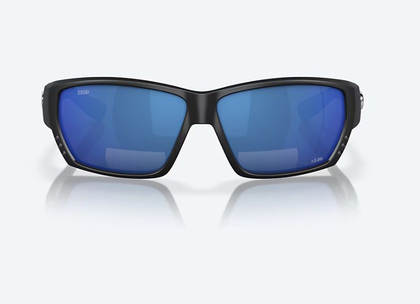COSTA TUNA ALLEY BLACK MATTE BLUE MIRROR +2.00