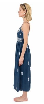Gretchen Scott Hand Embroidered Midi Dress - Fiesta Time