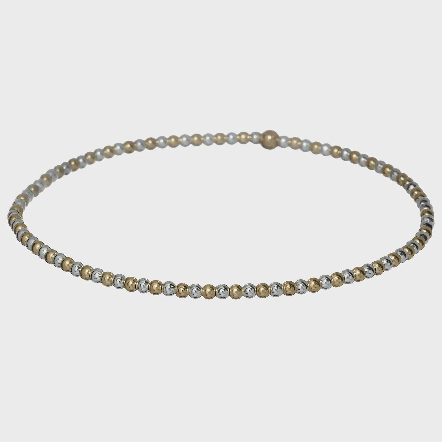 Bara Boheme Classic Gold  and Sterling Silver Bead Bracelet