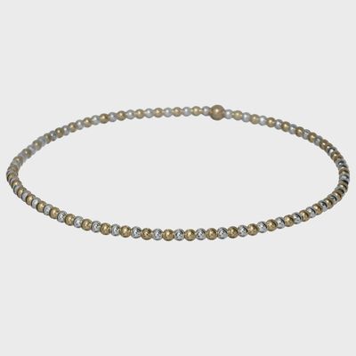 Bara Boheme Classic Gold  and Sterling Silver Bead Bracelet