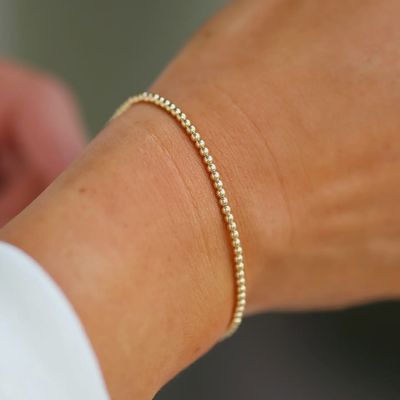 Bara Boheme Classic Gold Bead Bracelet