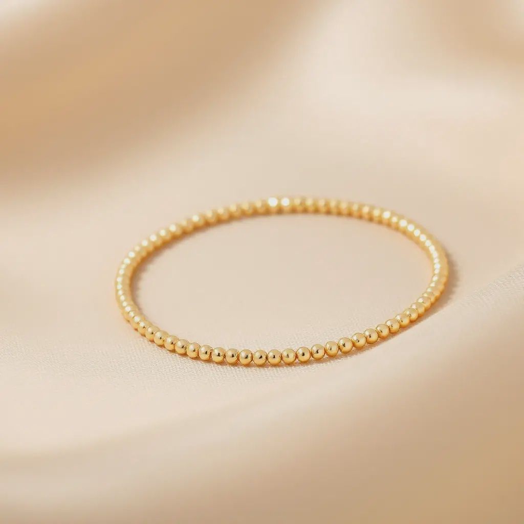 Bara Boheme Classic Gold Bead Bracelet
