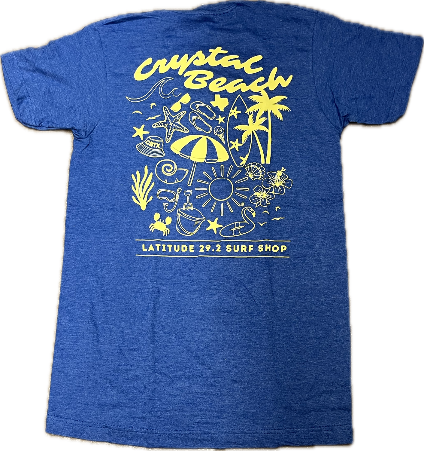 CRYSTAL BEACH FUN TEE, Color: BLUE, Size: S