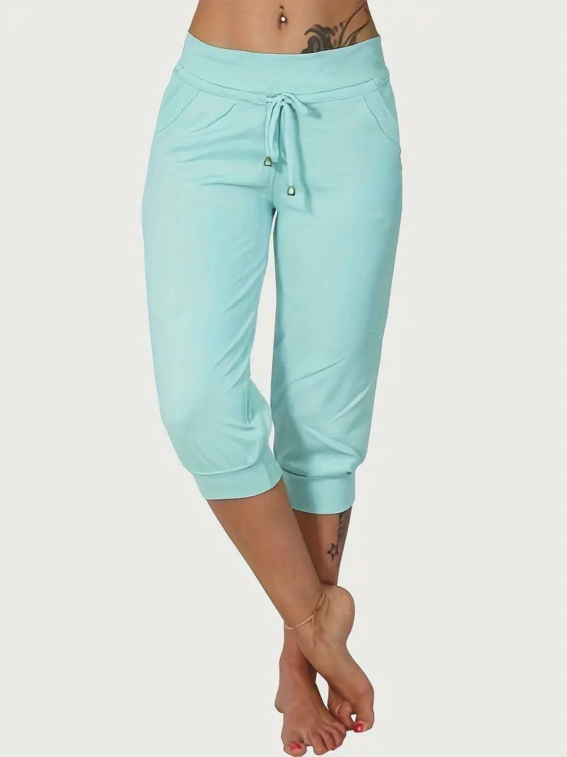 Capri Pants, Size: S, Color: Mint Green