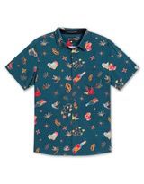 BAJA LLAMA EL SATIVO DARK TEAL NIGHTHAWK BUTTON UP