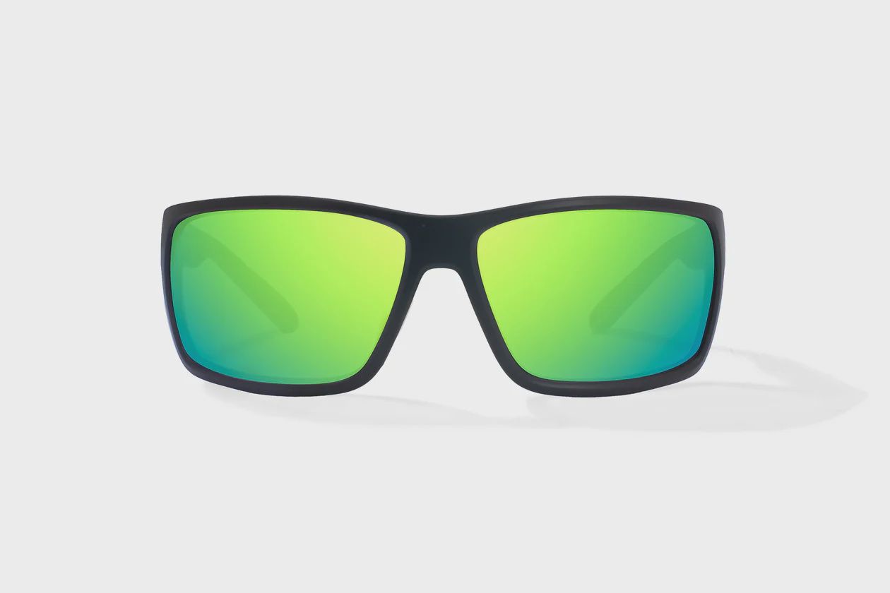 BAJIO BALES BEACH BLACK MATTE / GREEN MIRROR GLASS