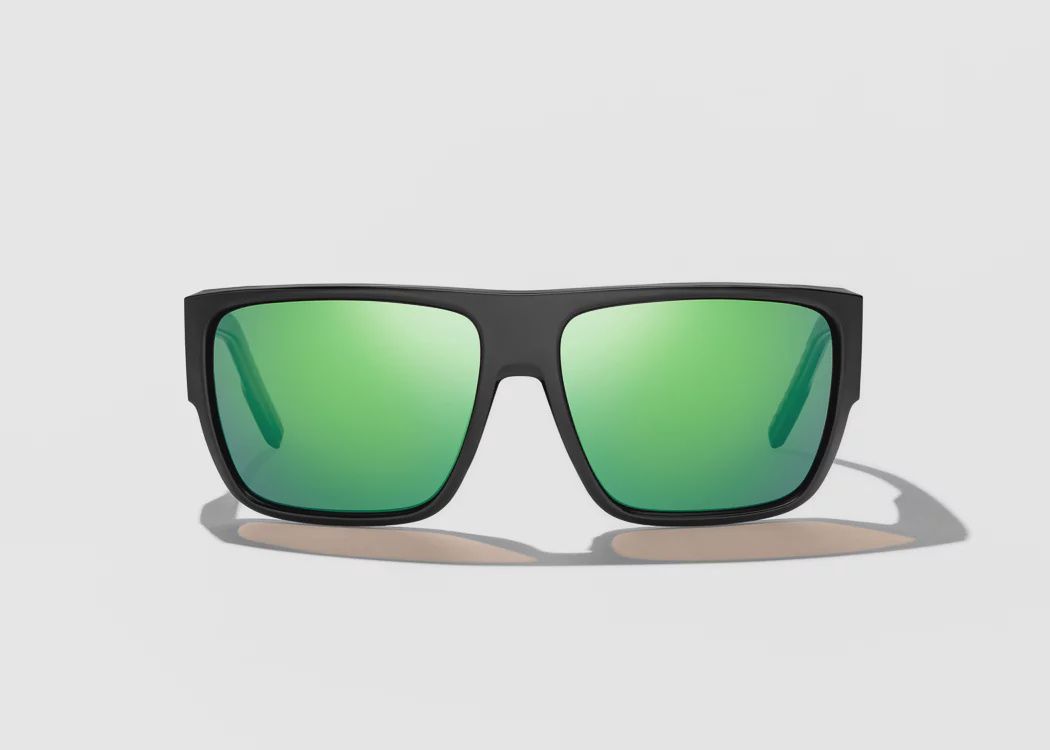 BAJIO OZELLO BLACK MATTE GREEN MIRROR GLASS