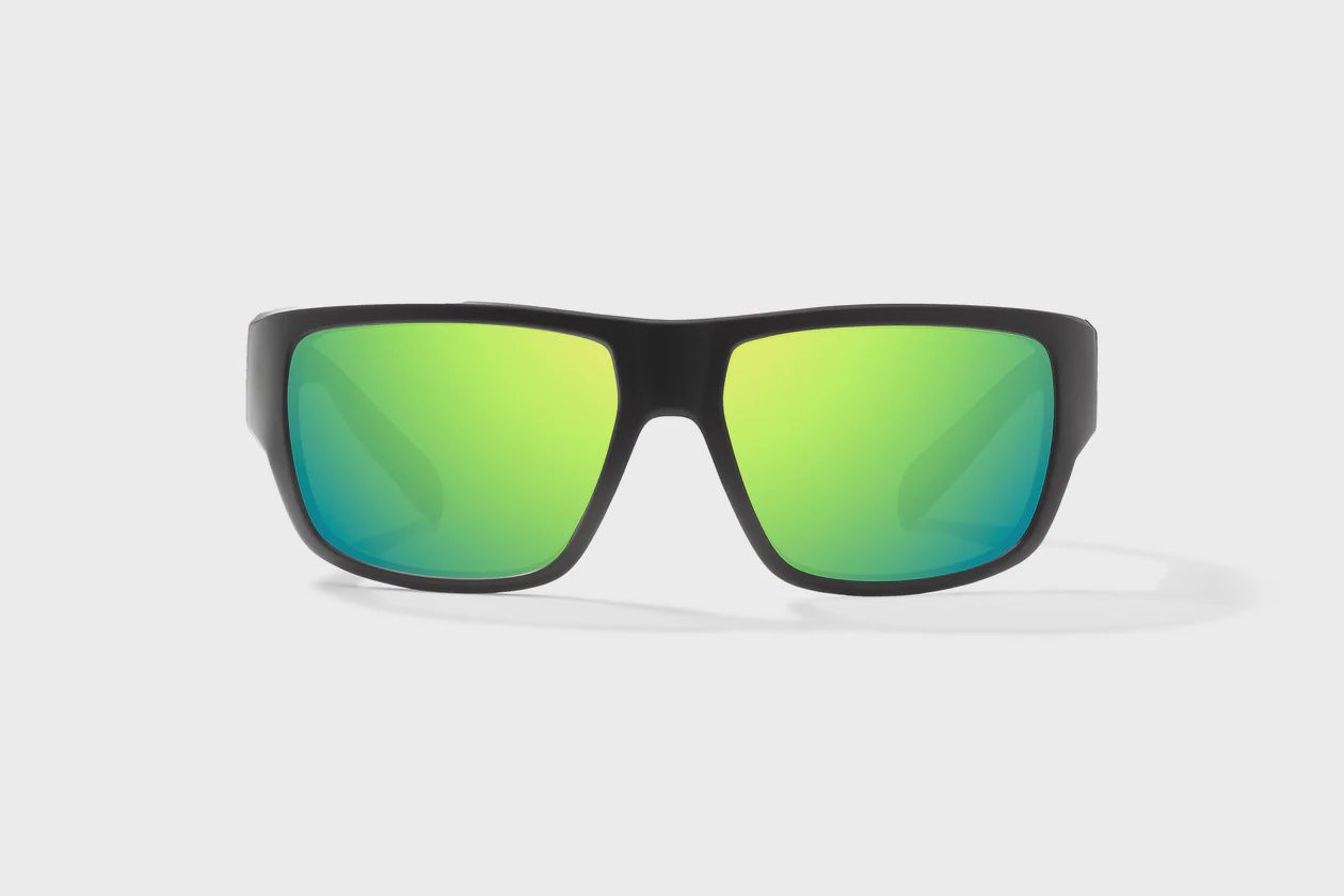 BAJIO PIEDRA BLACK MATTE / GREEN MIRROR GLASS