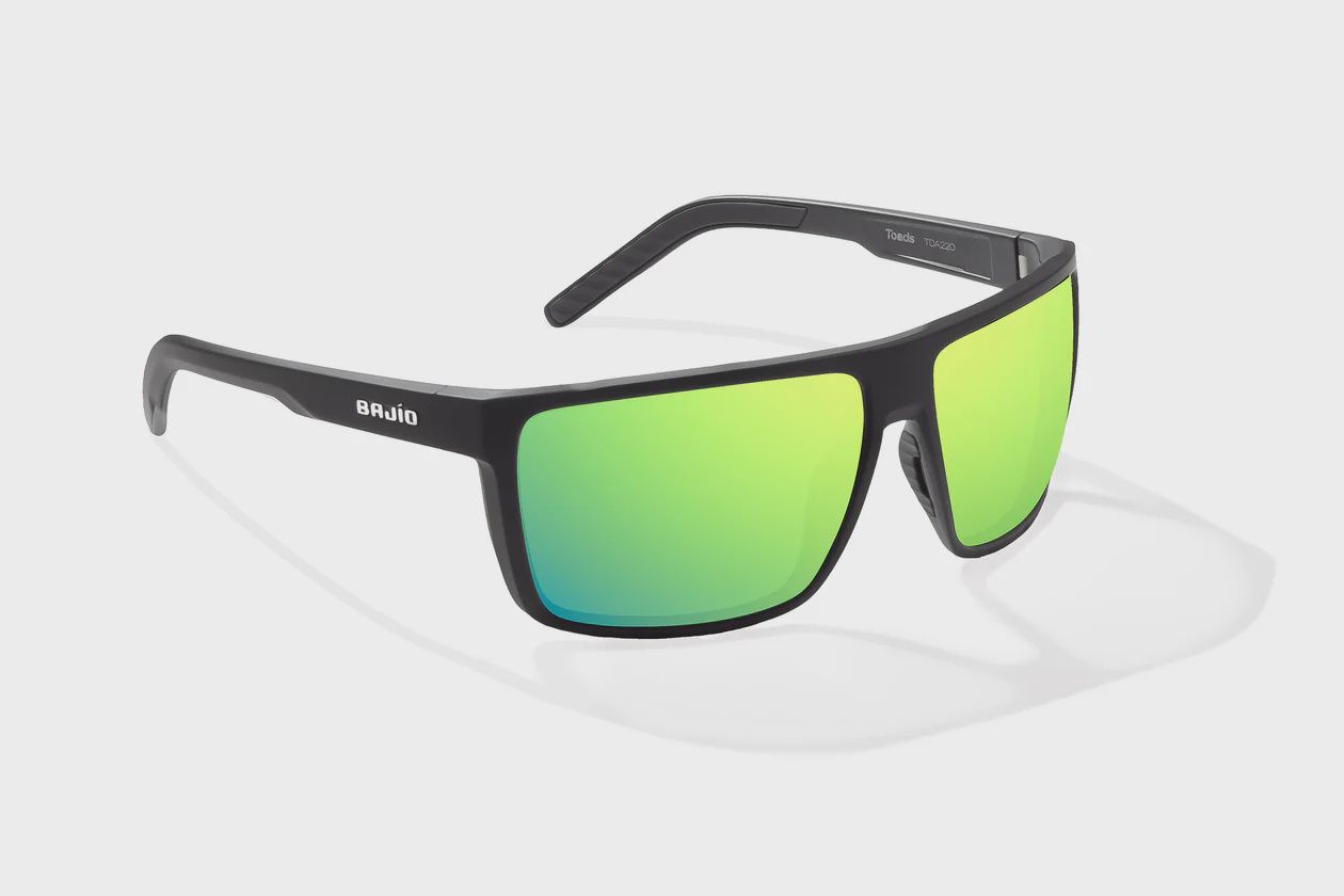 Bajio Toads Black Matte Green Mirror Glass