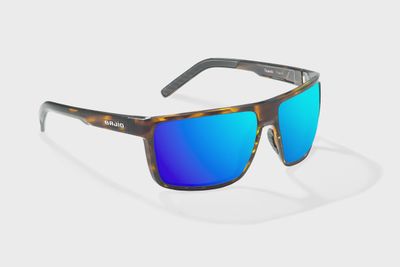Bajio Toads Brown Tort Gloss Blue Mirror Glass