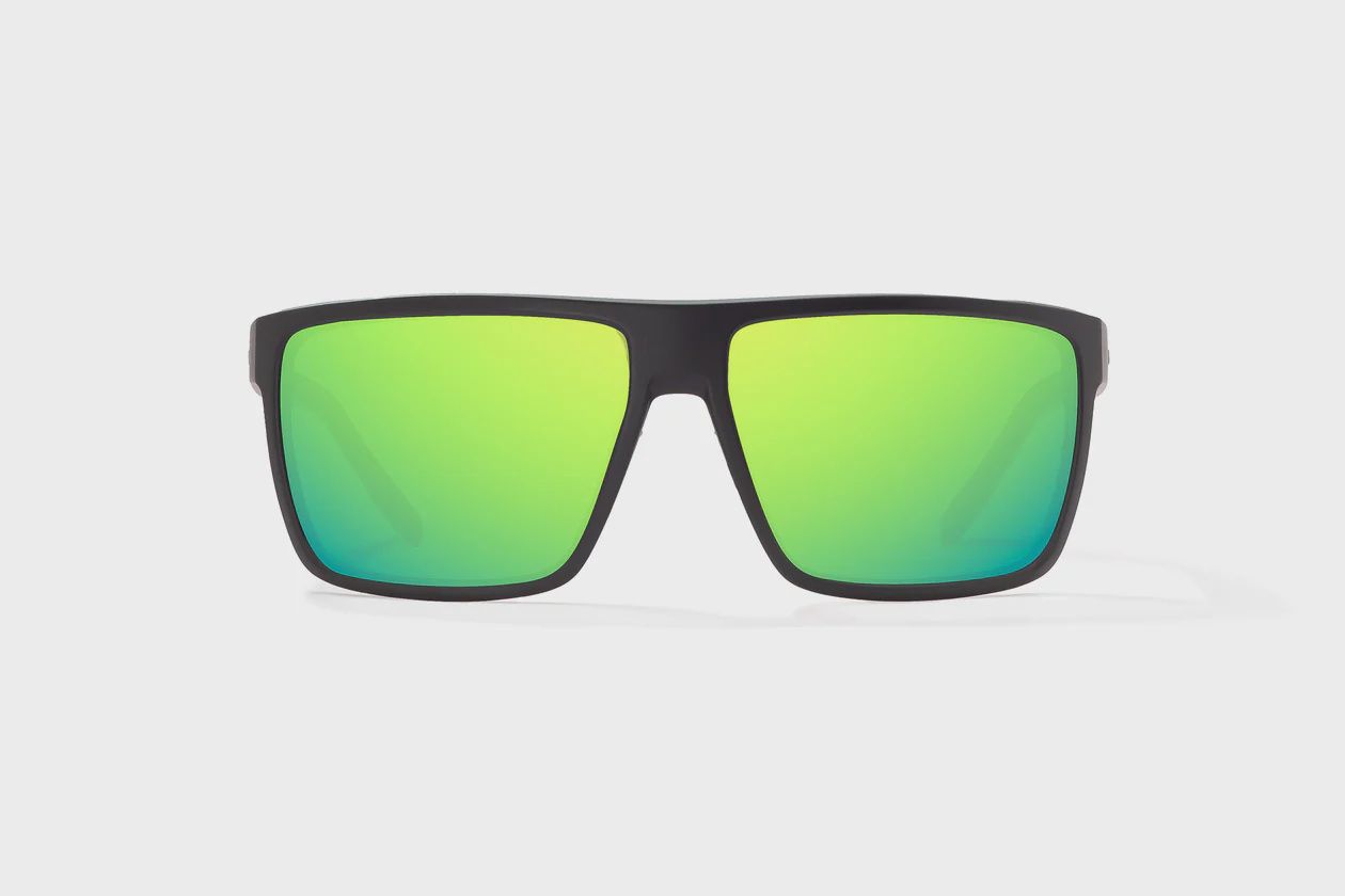 BAJIO TOADS BLACK MATTE GREEN MIRROR GLASS