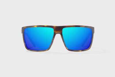 Bajio Toads Brown Tort Gloss Blue Mirror Glass