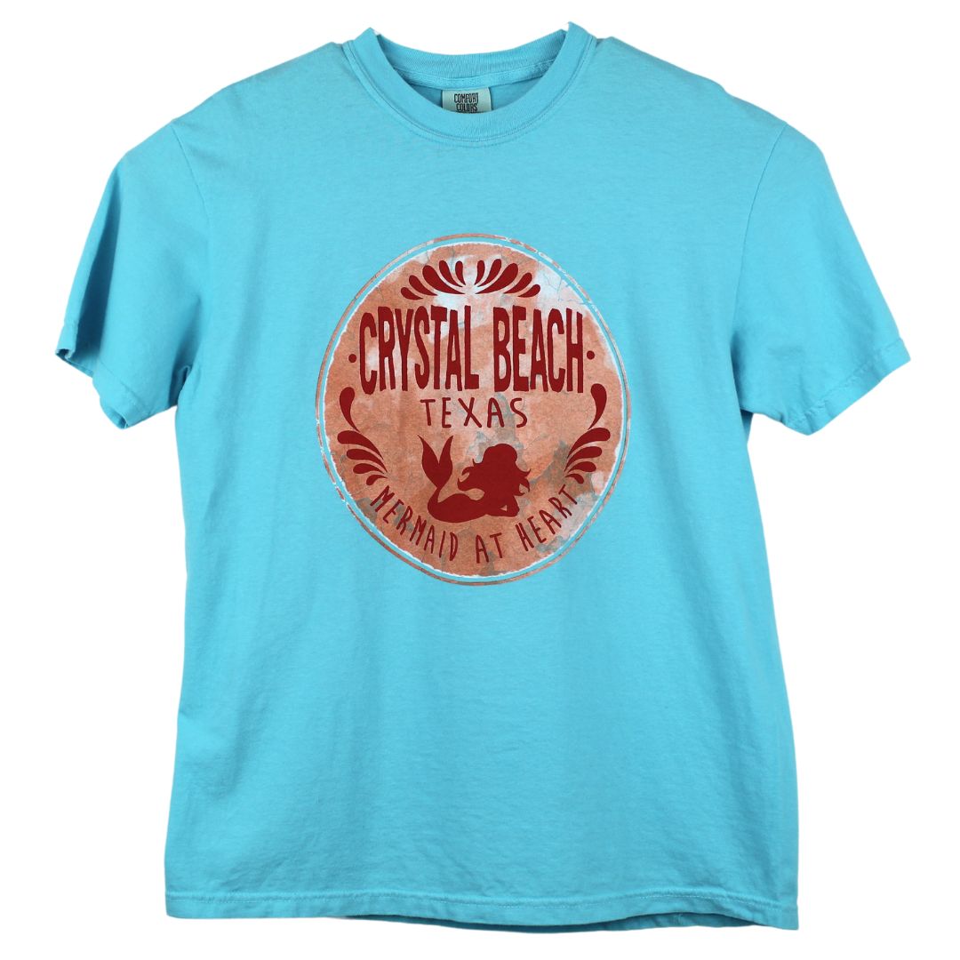Mermaid Crystal Beach Circle, Color: Lagoon Blue, Size: S