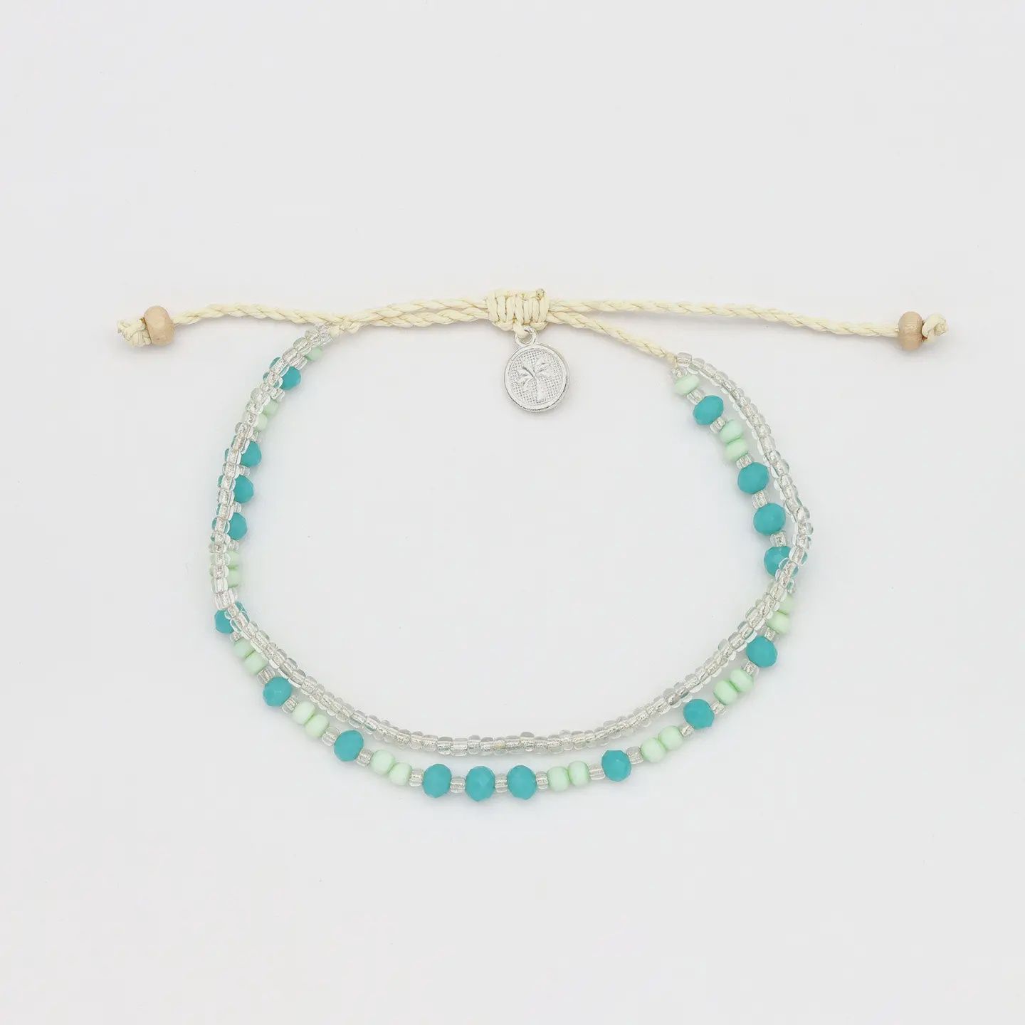 Pineapple Island Haula Beach Beaded Anklet, Surf Anklet By Koh Surf - Green