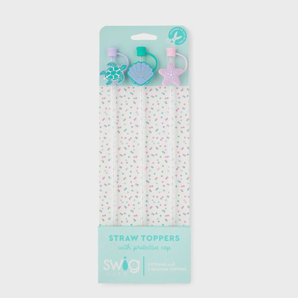 SWIG SEA SWIRL STRAW TOPPER SET