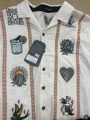 BAJA LLAMA EL SATIVO TEQUILA BUTTON UP SHIRT