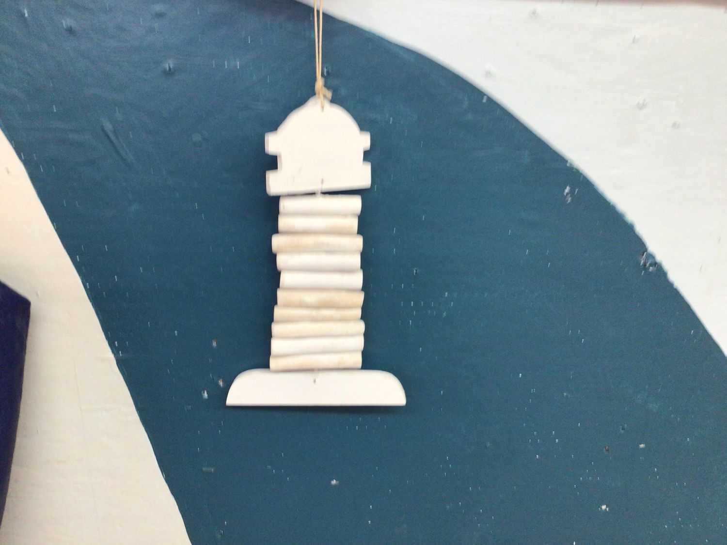 WOODEN LIGHTHOUSE CEILING DECOR