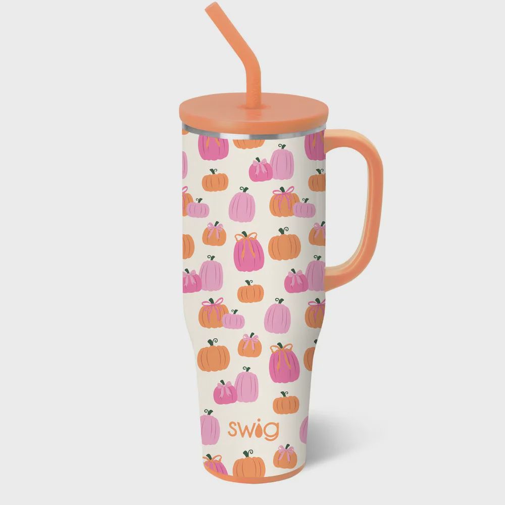 SWIG PUMPKINS AND BOWS MEGA MUG 40OZ