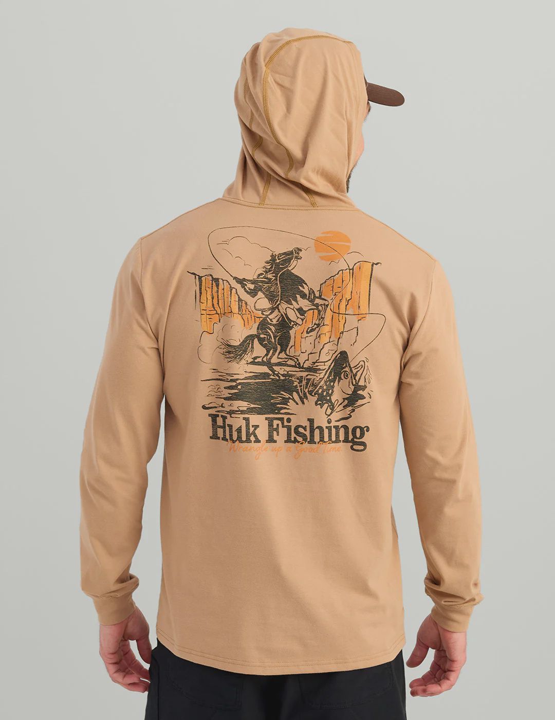 HUK TROUT WRANGLE HOODIE TEE