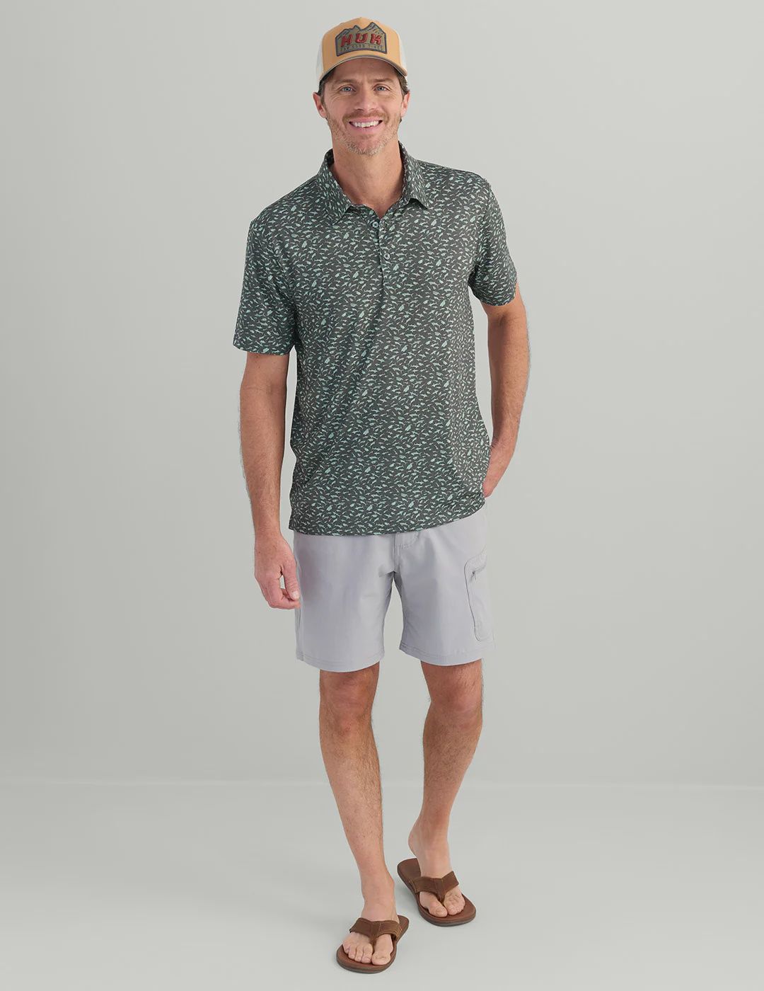 HUK KC PRINT PURSUIT PERFORMANCE POLO