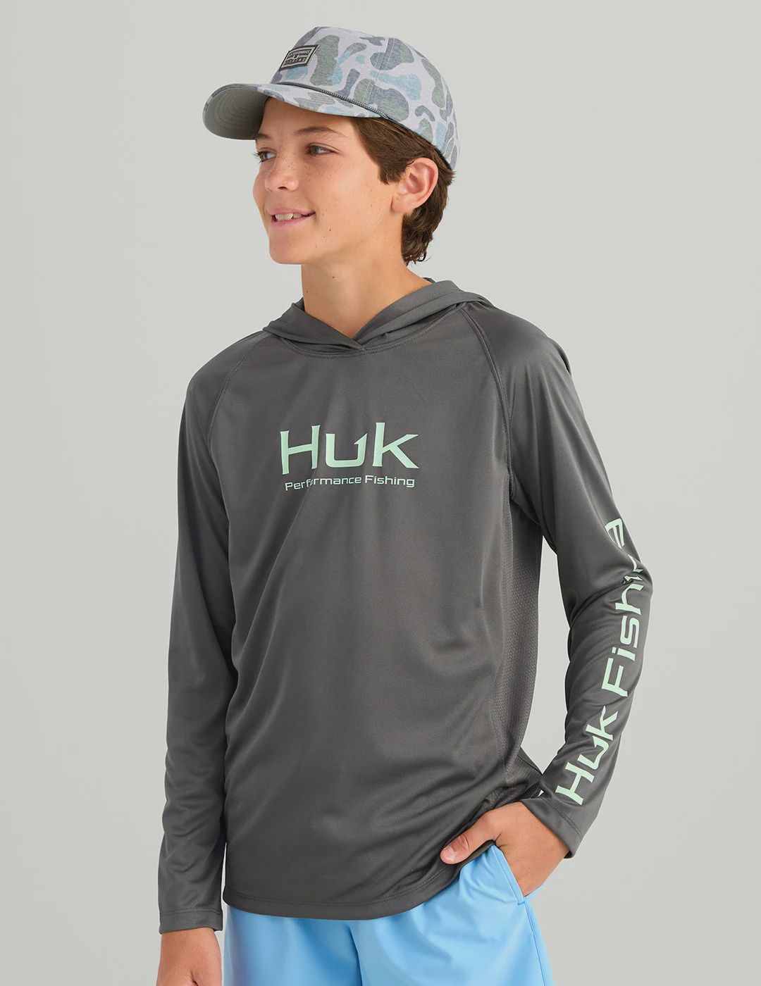 HUK Kids Glow Pursuit Performance Hoodie