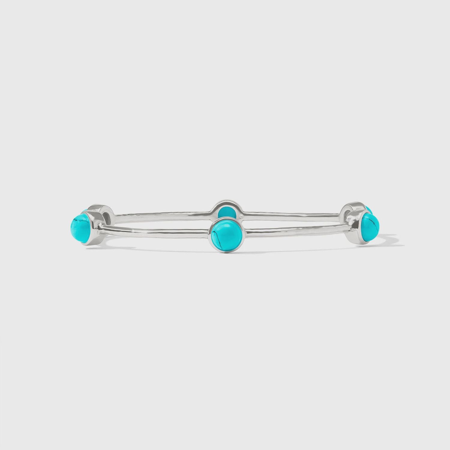 JULIE VOS Milano Lux Bangle Silver Turquoise Blue