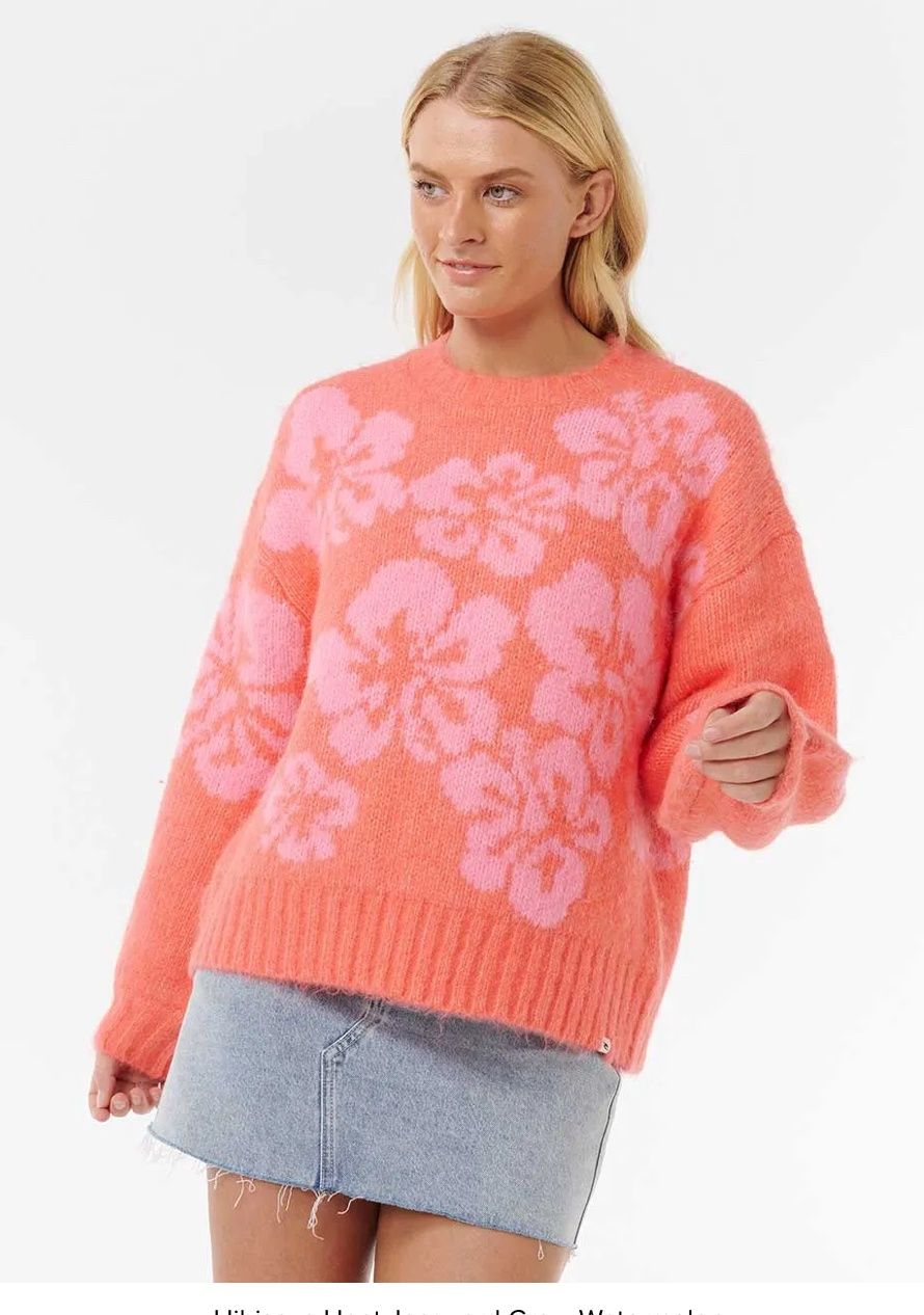 RIP CURL HIBISCUS HEAT JACQUARD CREW