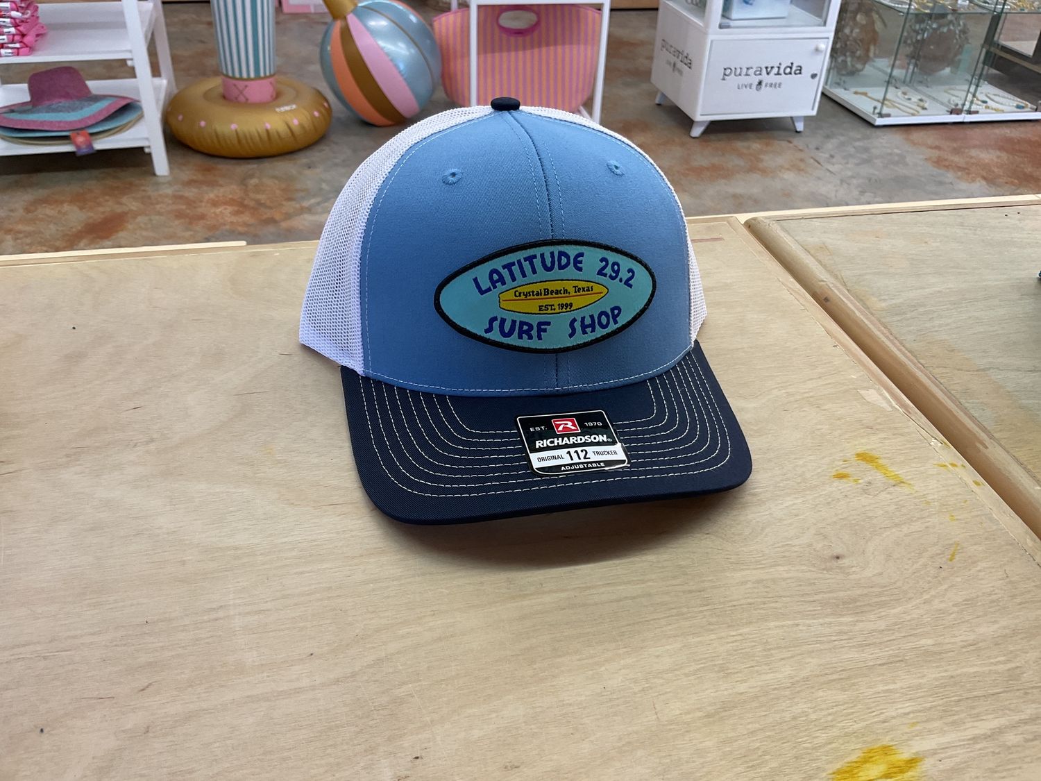 112 RICHARDSON OG LOGO COLUMBIA BLUE AND WHITE WITH NAVY BRIM