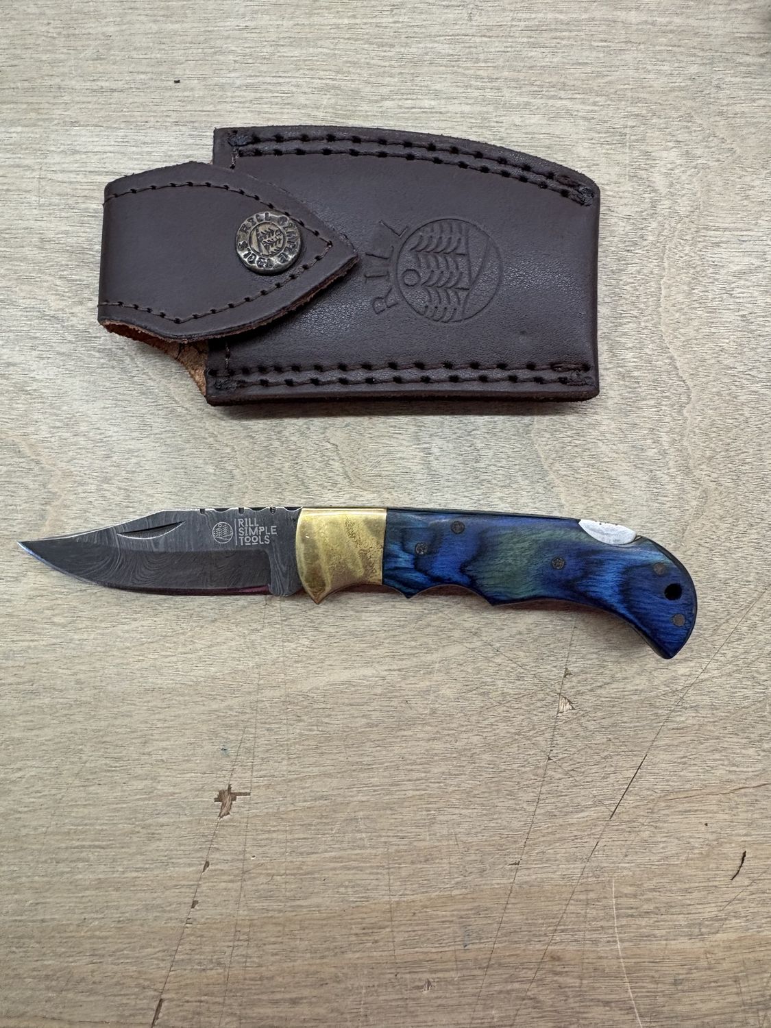 RILL SIMPLE AZUL DAMASCUS FOLDER